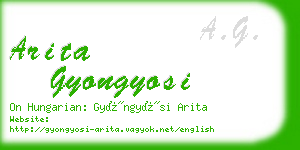 arita gyongyosi business card